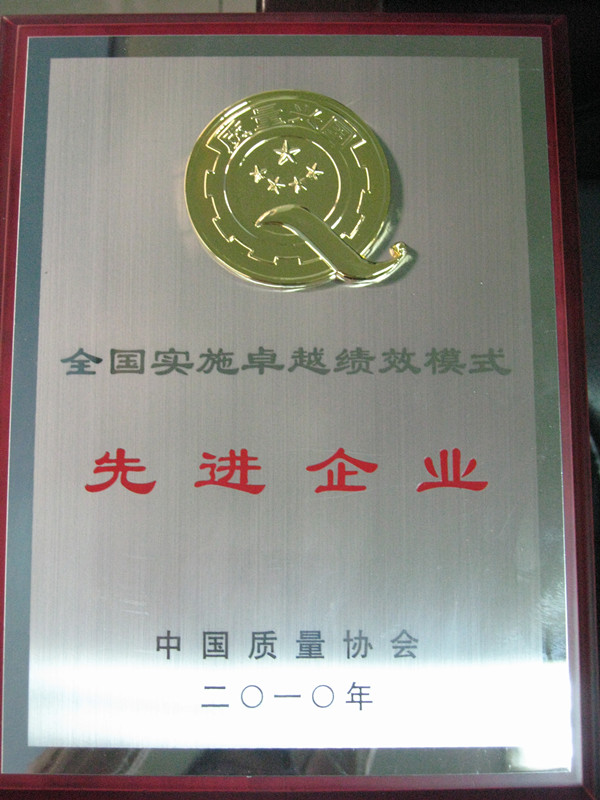 2010年全國實施卓越績效模式先進企業